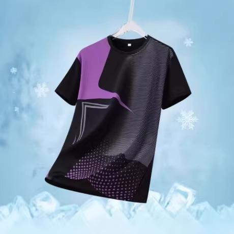 2026 Summer New Short-sleeved T-shirt Outdoor Breathable Printing Crew Neck Sports Running Shirt Unisex Top