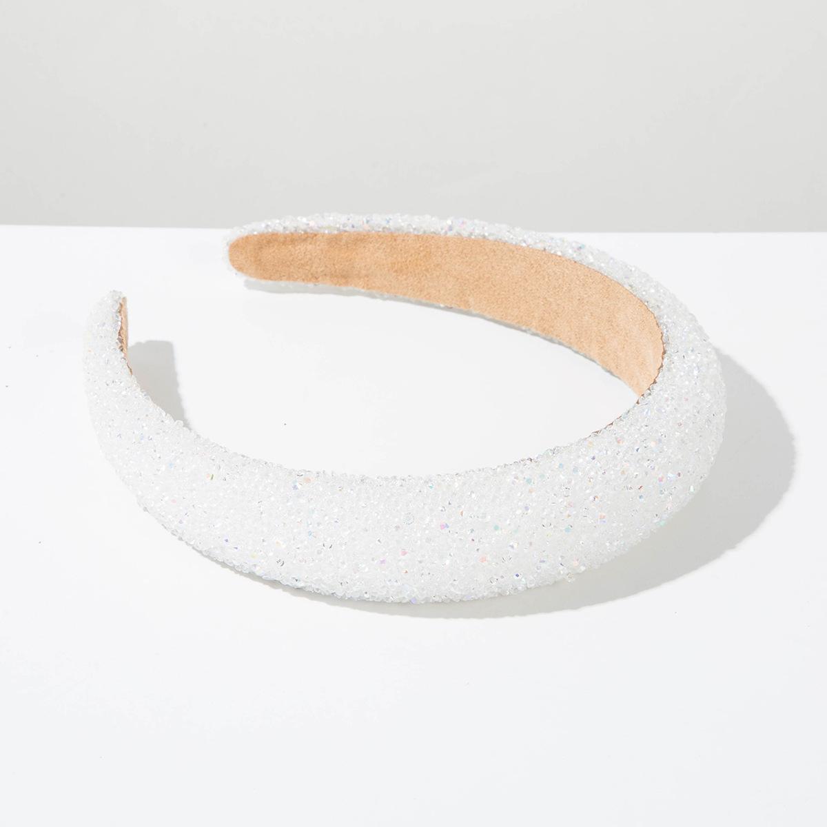 

2026 Headband European and American Fashion Light Luxury Full of Diamonds Pearl Headband Women s Korean Version Temperament Face Wash Headgear белый
