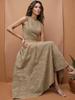 Women's Casual Fashion Sleeveless Pocket Long Dress One-Piece Set Outfit