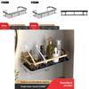 Aluminum Wall Hanging Bathroom Shelf With Oxidation Surface For Home Organization And Shower Storage