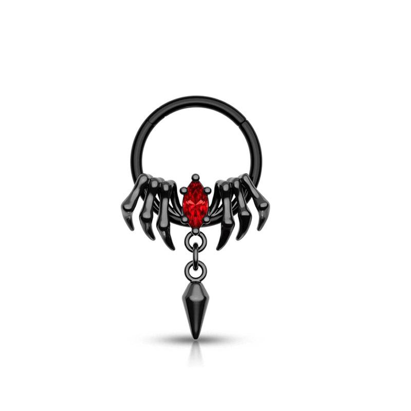 Dark Halloween Bat Stainless Steel Nose Stud Piercing Jewelry