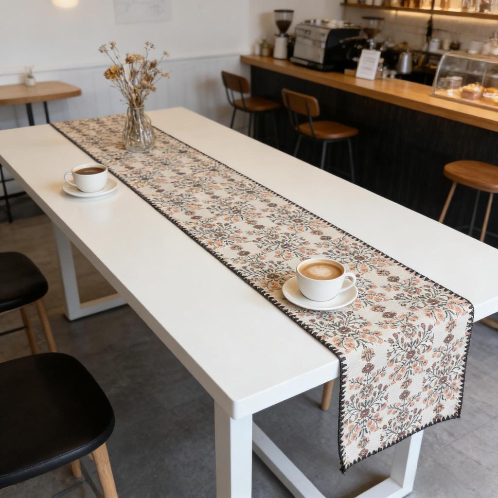 Nordic Home Style Decorative Cotton Linen Table Mat Dining Table, TV Cabinet and Center Table Decor Washable Table Runner