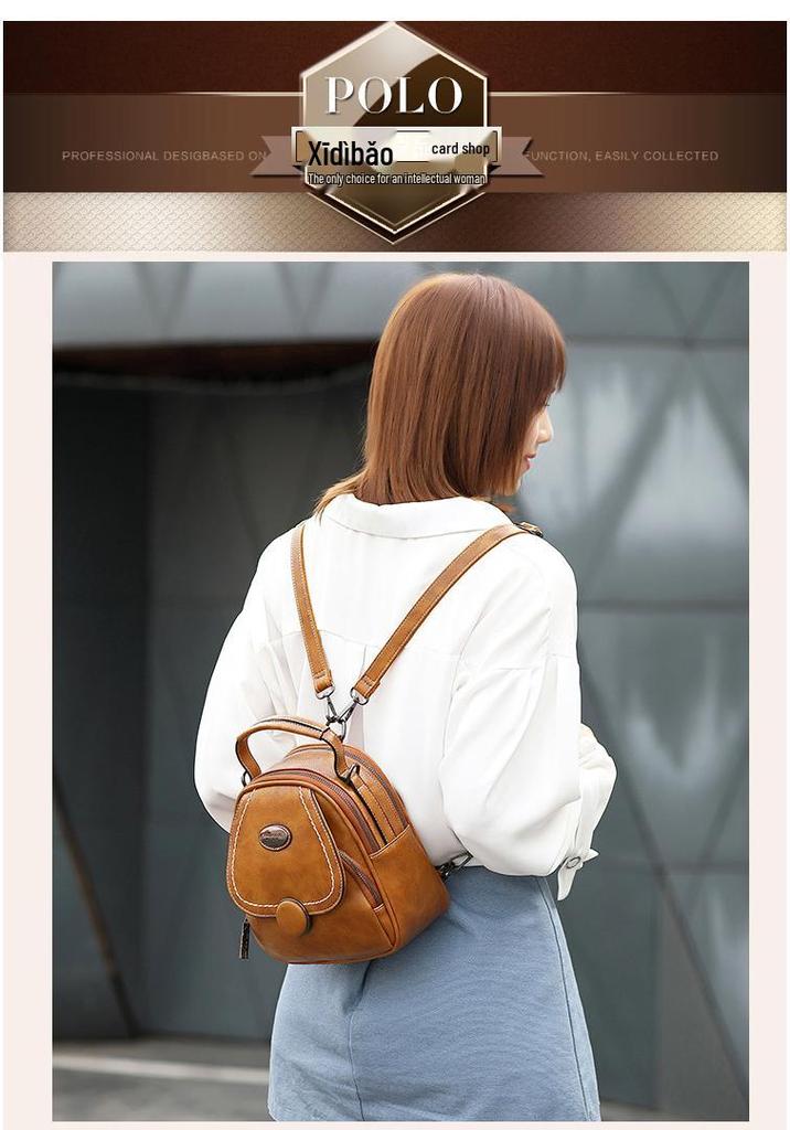 2025 Summer Retro European & American Crossbody Single-Shoulder Women's Backpack