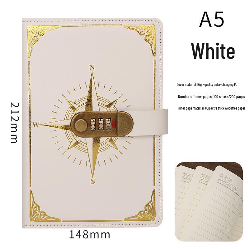 A5 Locking Password Diary and Planner Notebook