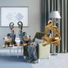 Art Craft Collectible Elephant Figurine Sculpture Abstract Thinker Statue Ornament Decoration for