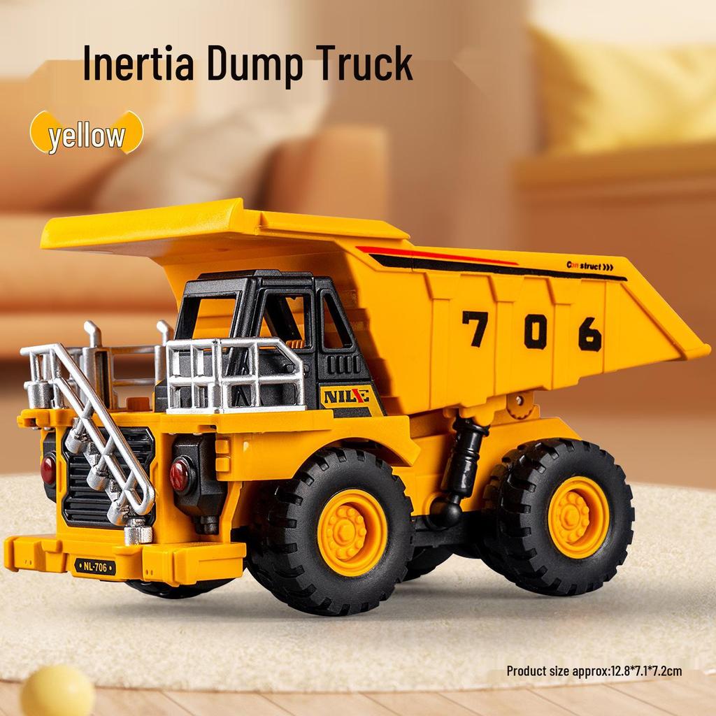 Eylemsizlik Mühendislik Aracı için Damperli Kova ve Forklift Durdurma Arabası Modeli ile Çocuk İtmeli Ekskavatör Oyuncağı.