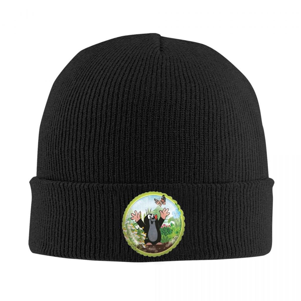 Mole Happy Krtek Warm Knitted Cap Winter Knit Bonnet Hat Skullies Beanies Hip Hop Caps for Unisex