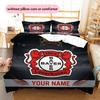 Custom Name Bayer 04 Leverkusen2 Pattern Bedding Quilt Set  Home Decoration  Gift (1 * Duvet Cover + 2 * Pillowcase  Without Core)