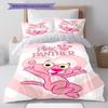 Pink Panther Pattern Bedding Home Decoration Birthday Gift ( 1 Duvet Cover + 2 Pillowcase, Without Core),fan Merchandise.