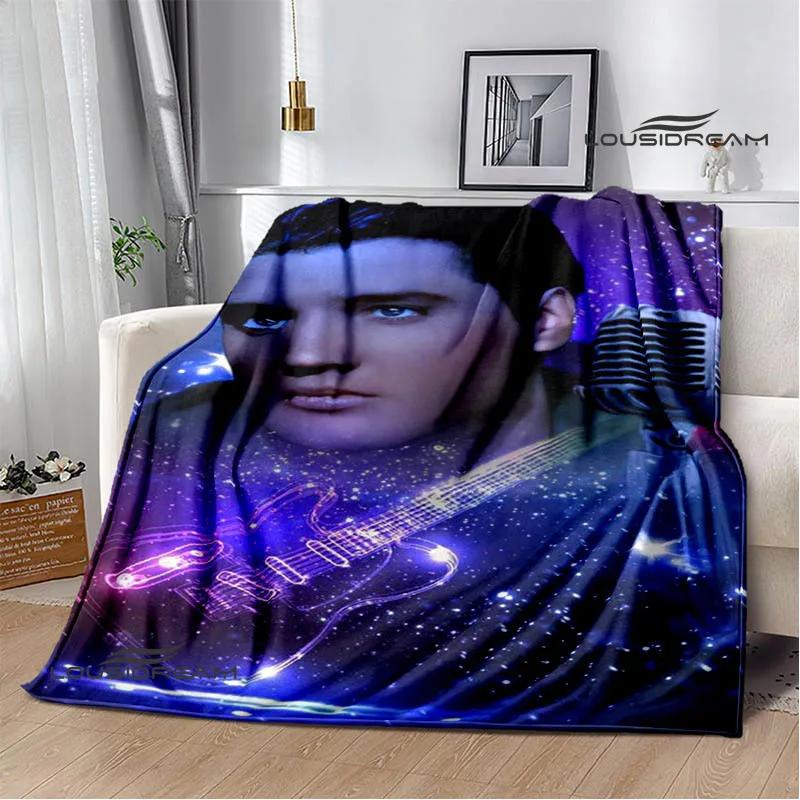 E-Elvis-Presley Retro print deken dekens voor bedden Picknickdekens Flensdeken Zachte en comfortabele deken verjaardagscadeau