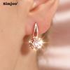 SIMJOO Rose Gold Color Fashionable Geometric Shape Noble Women's Stone Earrings Pendants