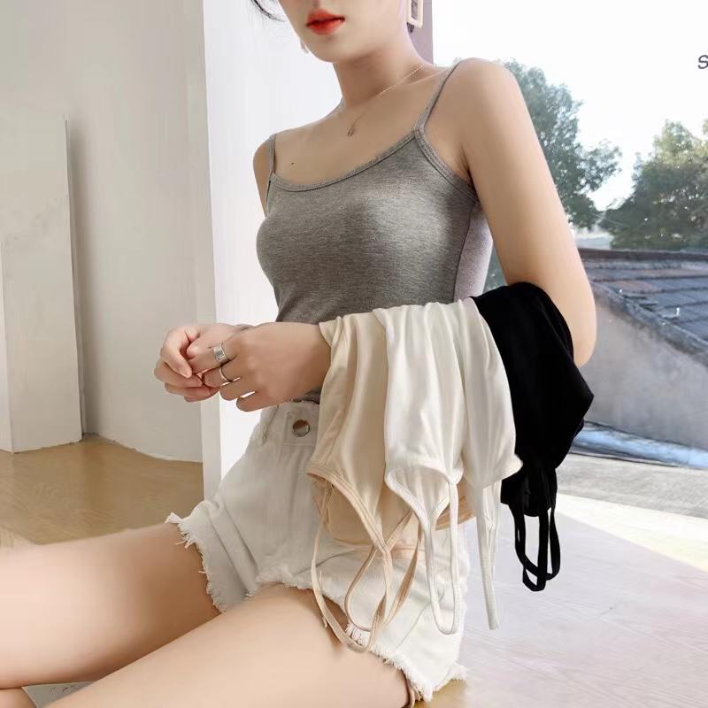 Summer Black White Bottoming Camisole Skinny Vest Modal Tank Top Women Sleeveless T-Shirt Thin Female Underwear Bralette Tops