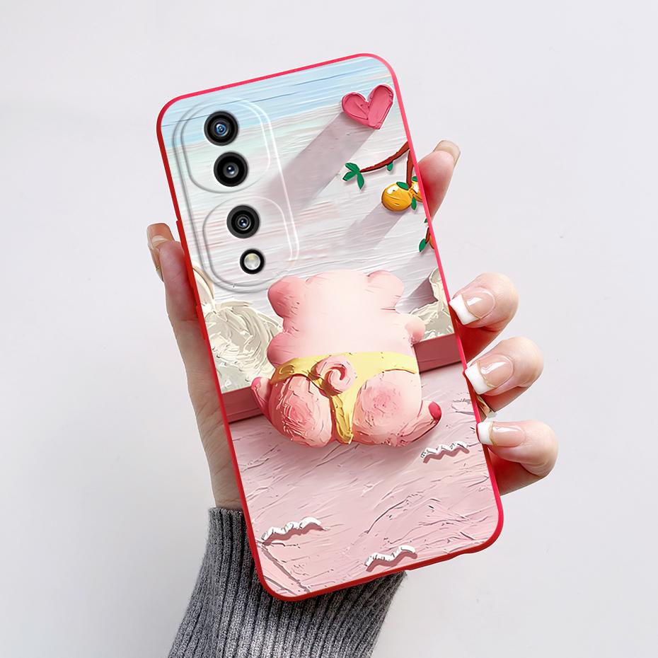 Phone Case For Huawei Honor 70 Pro Case Honor 70 Cover Cute Rabbit Panda Back Cover For Honor 70 5G 70Pro Soft Shockproof Bumper