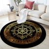 Viking Runes,Round Area Rug,Carpet Rug for Living Room Bedroom Sofa Playroom Decor,Non-slip Floor Mat