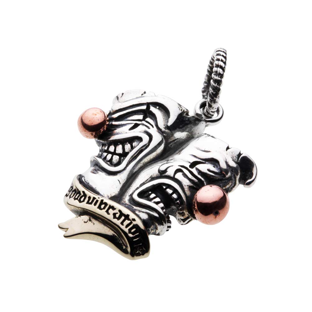 

Подвеска с двумя ликами и короной, серебро p0729 [Cenote] [925 Аксессуары]