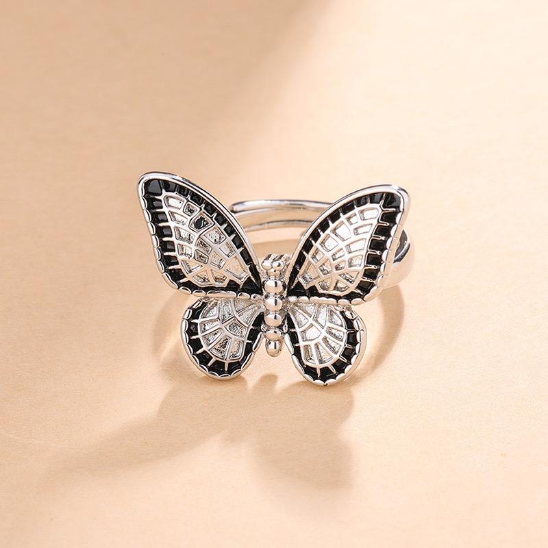 Xiaomi 925 Sterling Silver Rings for Women Couple Minimalist Handmade Buterfly Zircon Ring Fine Jewelry Gift Prevent Allergy