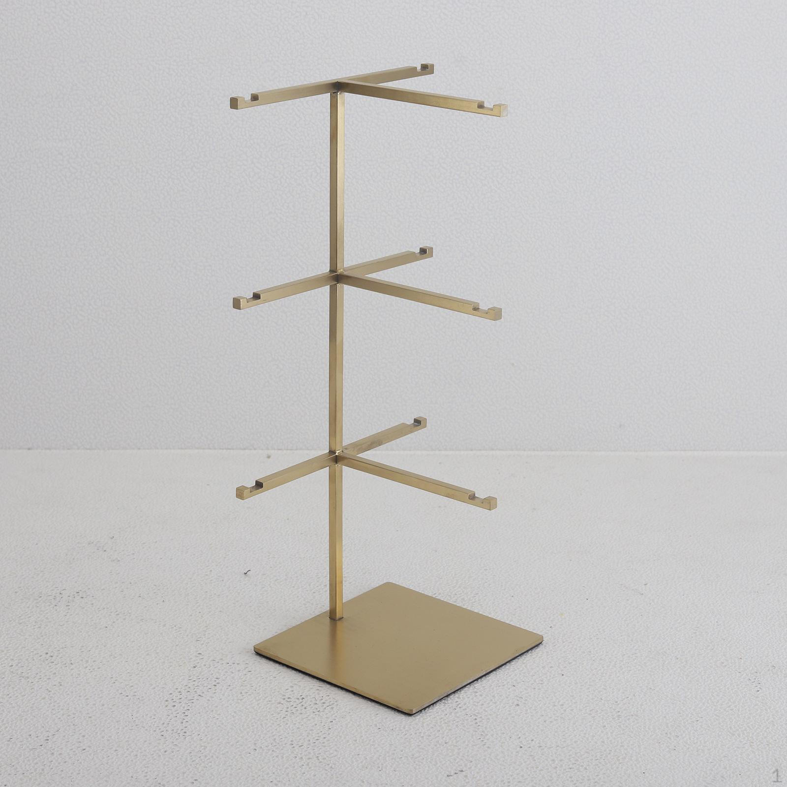 

Оправа для очков Подставка для дисплея Стойка для солнцезащитных очков Держатель для очков 3 Tiers Gold