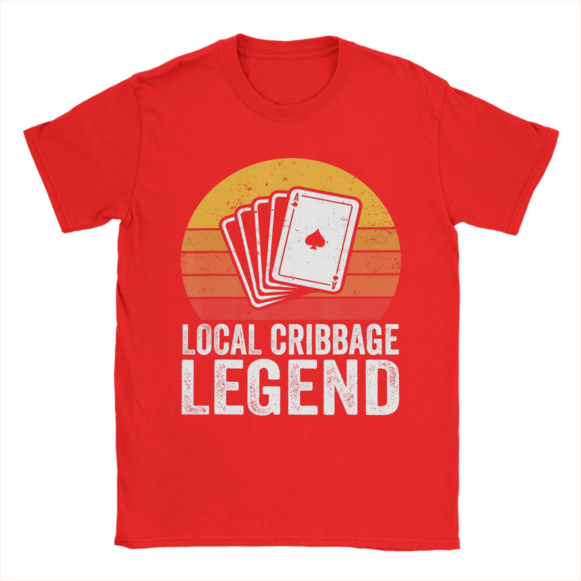 

Men Local Cribbage Legend Player T Shirt Pure Cotton Tops Casual Short Sleeve Crew Neck Tee Shirt Summer TShirts S