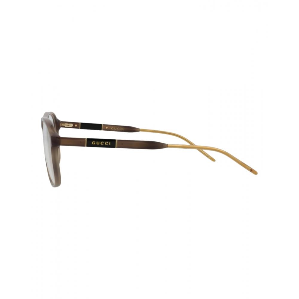 Gucci Aviator Frame Acetate Optical Frames Havana Havana Transparent