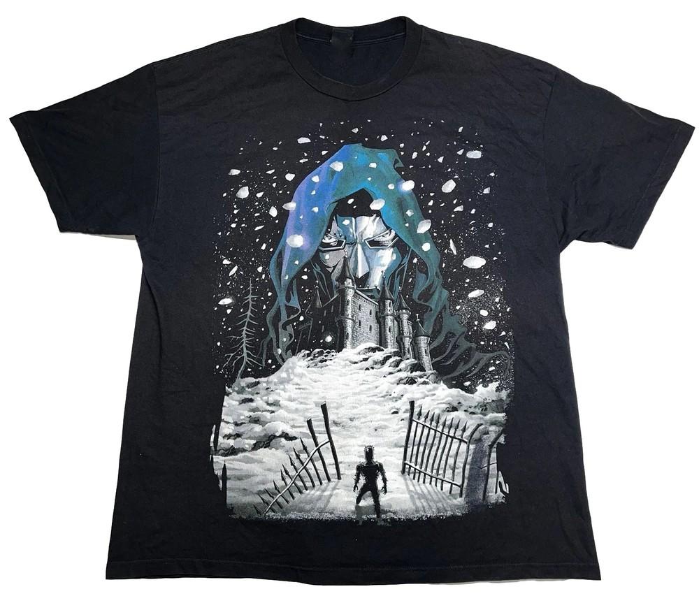 НОВИНКА Marvel Mad Engine Замок Доктора Дума Футболка Комикс Робби Болдуин Перепечатка Унисекс Футболка XL