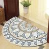 1PC Retro Door Rug Semi-circular Floor Mat Entrance Door Rugs Non-slip Absorbent Bathroom Mat Room Home Decoration Hogar Tapete