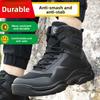 Men's Safety Shoes Rotary Buckle Work Boots Steel Toe  Slip-Resistant Puncture-Proof Work Shoes Lightweight Men's Sneakers