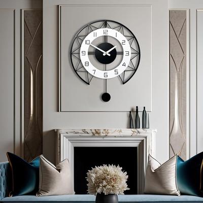 Metal Antique Analog Wall Watch for Living Room | Decorative Large Wall Clock Interior Design Items for Home