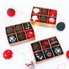 6pcs Felt Christmas Ball Pendant Star Tree Front Door Window Wall Decoration