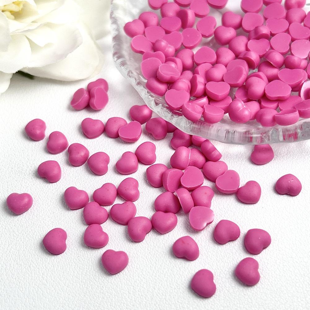 50Pcs/Set Flat Bottom Heart-shaped Resin Nail Art Valentine s Day 5 Colors Mini Nail Art Charms Peach Heart Nail Art Decorations розы красного