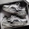 Sommer Herrenschuhe neue atmungsaktive Mesh Jugend Sportschuhe Herren Trend vielseitige Reifensohle Plateauschuhe Herren