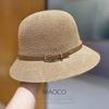 Hat Women's Spring and Autumn Sunshade Fashion Bucket Hat Temperament Casual with New Travel Sunscreen Show Face Small Top Hat