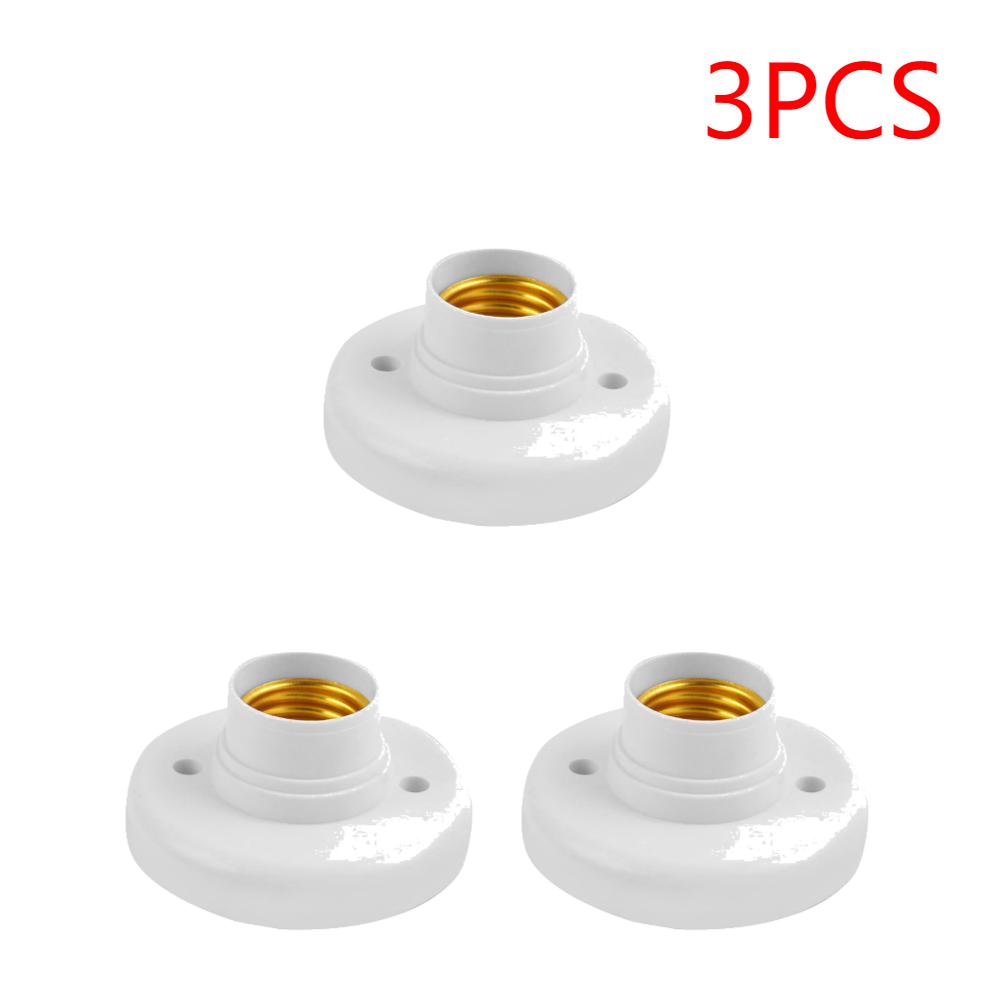 1-10PCS E27 Screw Cap Socket Ceiling Light Lamp Bulb Fixing Base Stand White Gold Light Bulb Holder Lamp Socket For Home 6A