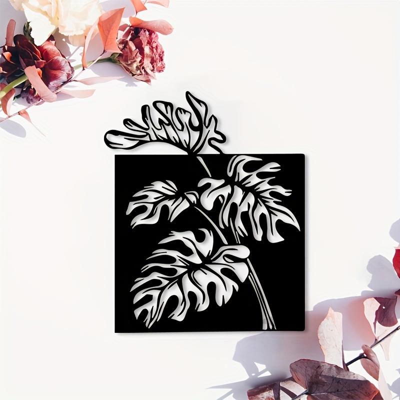 1pc Modern Minimalist Monstera Leaf Metal Wall Art Iron Plant Sculpture Boho Farmhouse Home Decor Gift for Nature Lovers