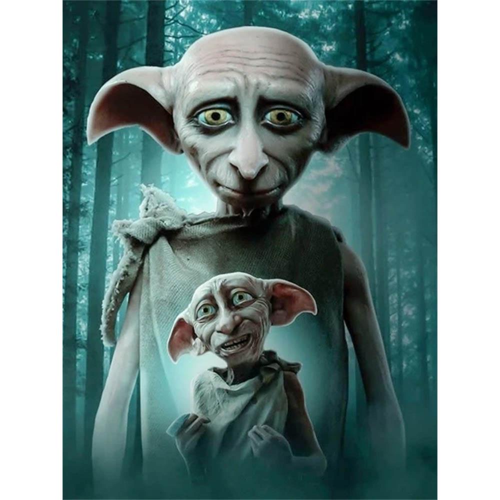 2026 Ny Harry Potter Dobby DIY Diamantmålning Korsstygn Magisk Tecknad Mosaik Broderi Strass Heminredning Barnpresent