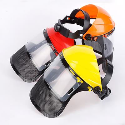 Garden Grass Trimmer Weed Wacker Safety Helmet Hat With Full Face Mesh Mask For Logging Brush Cutter Forestry Protection