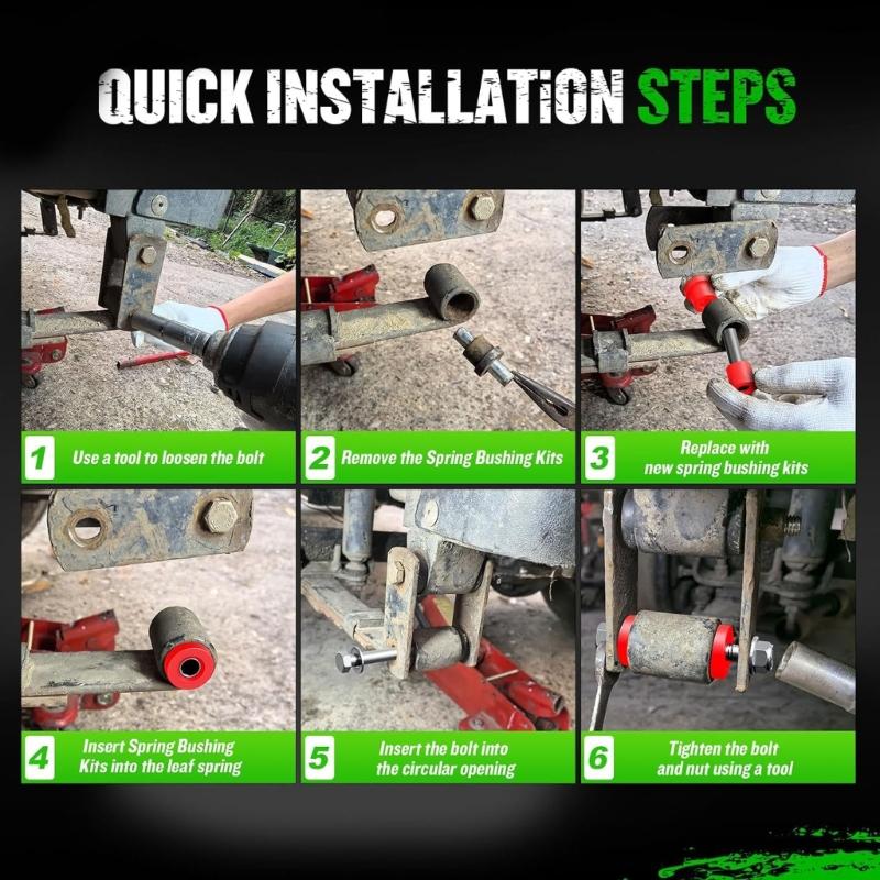Steel Plate Bushing Kits Golf Cart Leaf Spring Shackle Bushing Sleeves Club Car Front Bushing Kits Golf Accessories