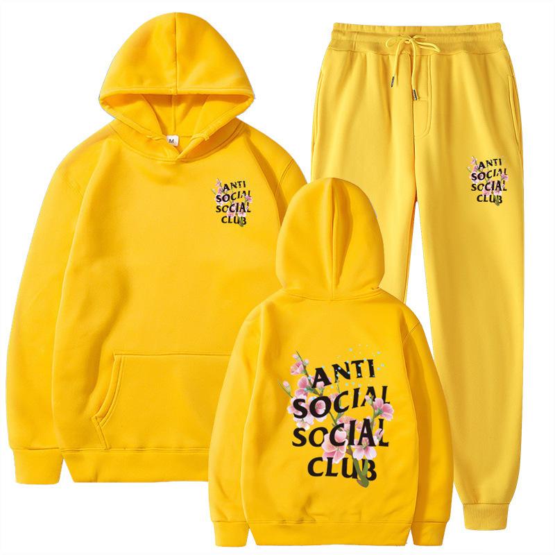 Pants Suits Sweatshirt Hooded Unisex Suit Men Women Comfortable Soft
