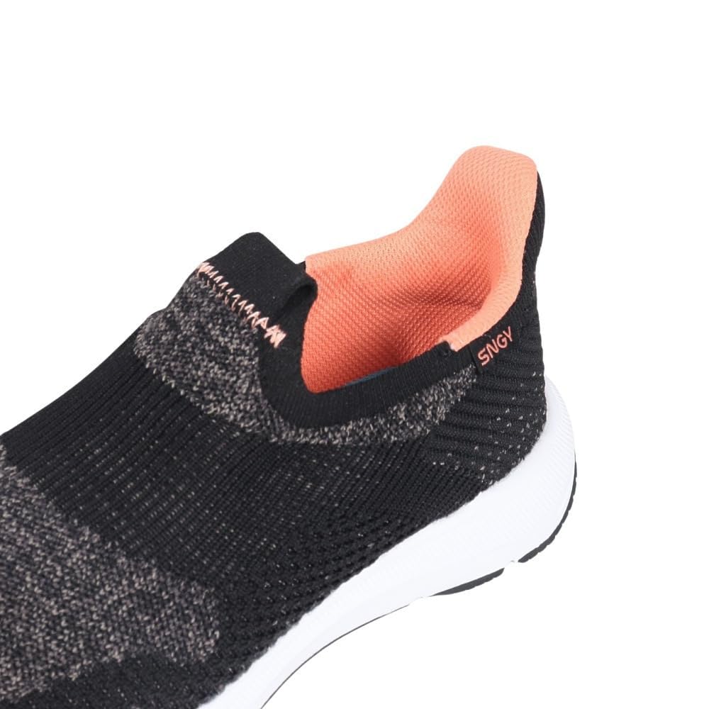 Moonstar Synergy Shock Wide SNGY 3E Cushion, Lightweight, Soft, Hands-Free Slip-On, Cushioned, Absorbing, Breathable, Fit, Women's, L25, Black, 22.5