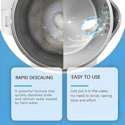 Multipurpose Descaler Effervescent Tablets Food Grade Scale Remover Cleaner for Kettle Coffee Maker Water Dispenser