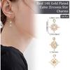 Beebeecraft 14Pcs Star Charms 14K Gold Plated Cubic Zirconia North Star Pendant Charms for DIY Necklace Earrings Wedding Anniversary Summer Party