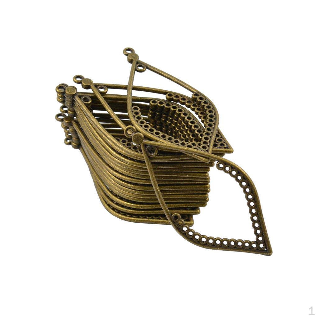 20 шт. оптом Винтажные ажурные полые серьги-подвески Bronze