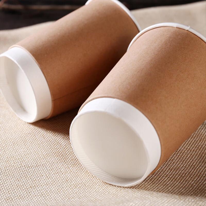 Quanshi Lidded Cups, Juice Milk Tea Soy Milk Hot Drink Cups, 400ml, 16-Pack, Disposable Paper Cups for Drinks, Coffee Cups