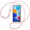 Phone Case - E.F.CONNECTION - Redmi Note 11/11S - Scratch-resistant - Transparent - Pink Chain