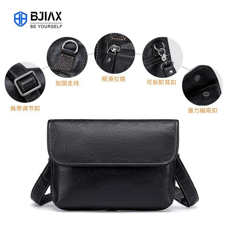 Genuine Leather Briefcase Business Commuting Top Layer Cowhide File Bag Casual Single Shoulder Handbag Large Capacity