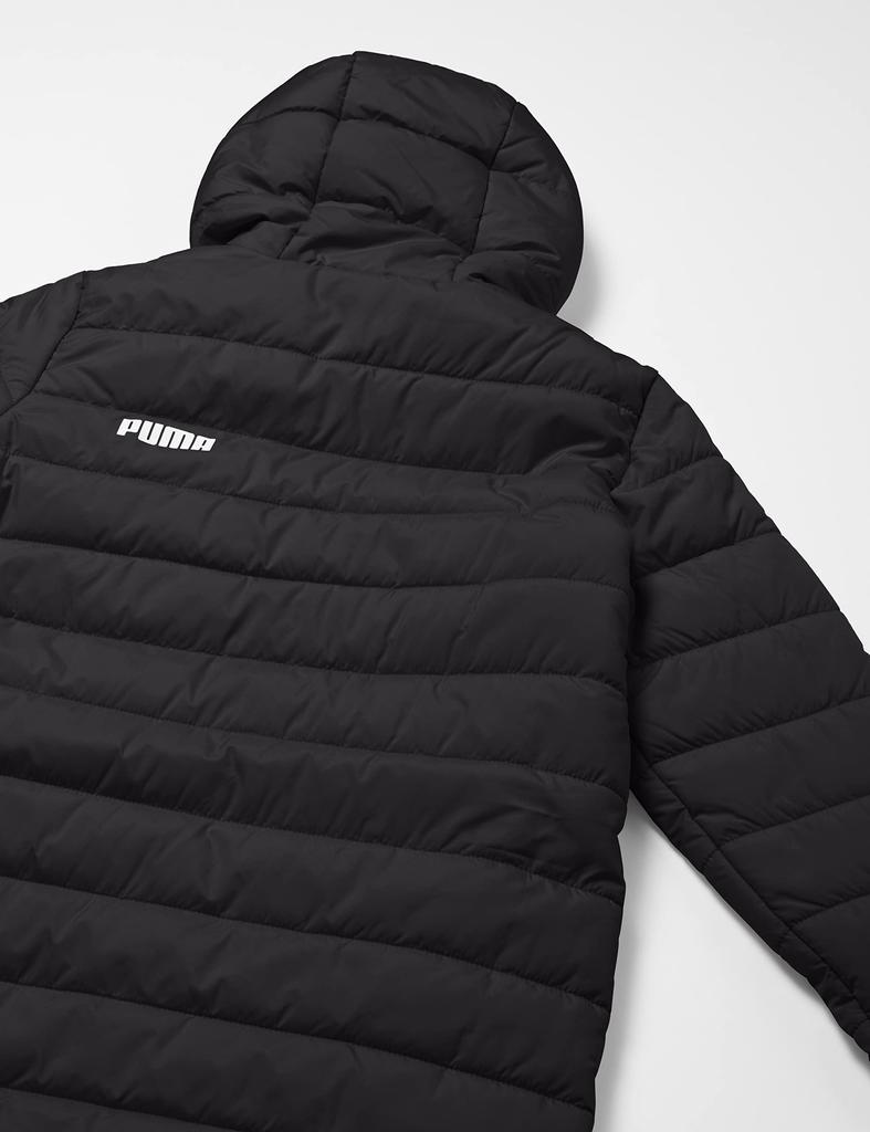 Puma ESS Padded and Long Black Size 150 Coat, Water-Repellent, Windproof, Moisturizing, Length, Kids', Fall/Winter 2023, (01),