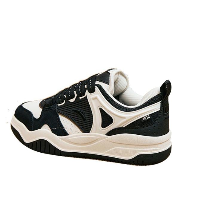 Anta Sea Salt Casual Comfortable Non-Slip Shock Absorbing Low-Top Skate Shoes Men Sneakers Black 912348005-3