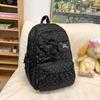 New Polka Dot Bow Girls Backpack Large-capacity Anti-theft Student Schoolbag Nylon Multi-compartment Travel Computer Backpack
