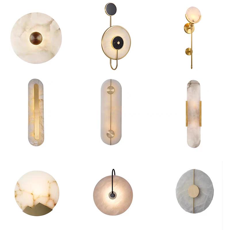 Nordic Minimalist Marble Wall Lamp for Living Room, Bedroom, or Hotel