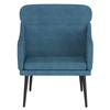 351444 vidaXL Fauteuil Bleu 63x76x80 cm Velours
