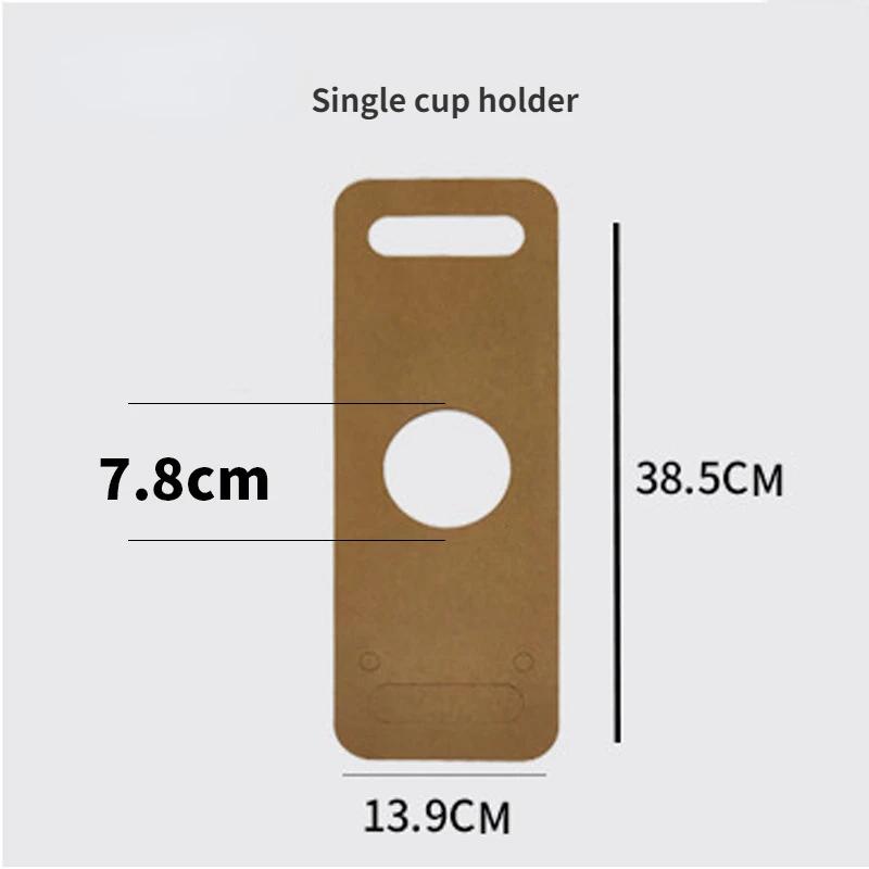 

10 pcs Portable Kraft Paper Cup Holder Takeaway Coffee Milk Tea Arc Cups Carry Creative Plastic Packing Coffee -Cup Bag